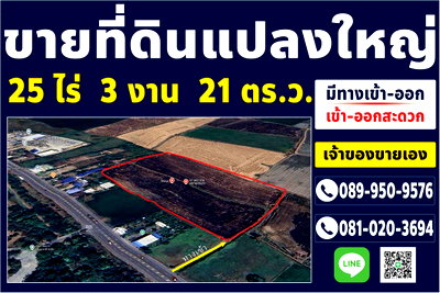 ที่ดิน ชัยนาท : ขายที่ดิน 25 ไร่ ชัยนาท ลงทุนระยะยาว / Solar Farm / เกษตร