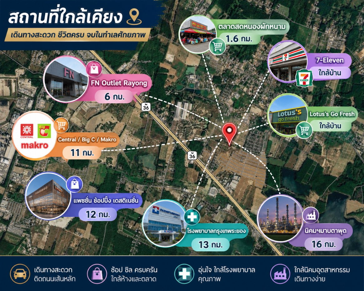 รูป ขายบ้านเดี่ยว 2 ชั้น หลังมุม 64 ตร.ว. ใกล้ FN Outlet หมู่บ้านศักดิ์สายธารเพลส มาบข่า ระยอง - รูปที่ 15/16