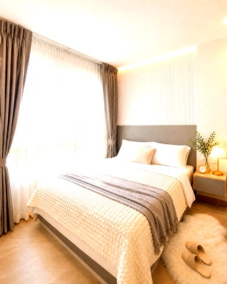 ขายคอนโด : ขายคอนโด Plum Condo นวมินทร์ ตกแต่งพร้อมอยู่ ใกล้รถไฟฟ้าสายสีชมพู