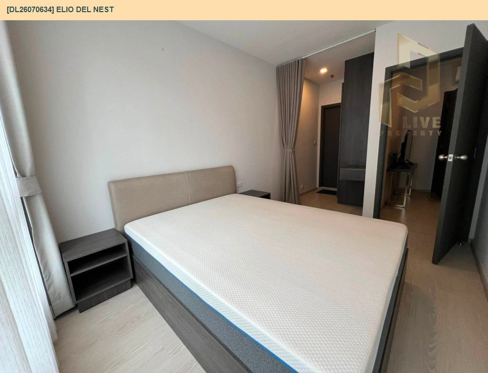 รูป DL26070634 ให้เช่าคอนโด เอลลิโอ เดล เนสท์ (Elio Del Nest) ใกล้ BTS อุดมสุข พร้อมเข้าอยู่ โทรด่วน 0653619502 LineID @952jdxxk - รูปที่ 4/11