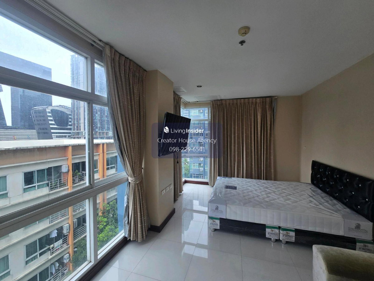 picture Large 47 sq.m. corner condo for rent with floor-to-ceiling windows and great view 🌈PG Rama 9🌈MRT Rama 9. - 3/17