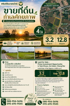 Prime Land Opportunity in Chiang Mai – Doi Saket Conveniently , near the city, easy access and a unique blend of urban convenience and cultural charm.