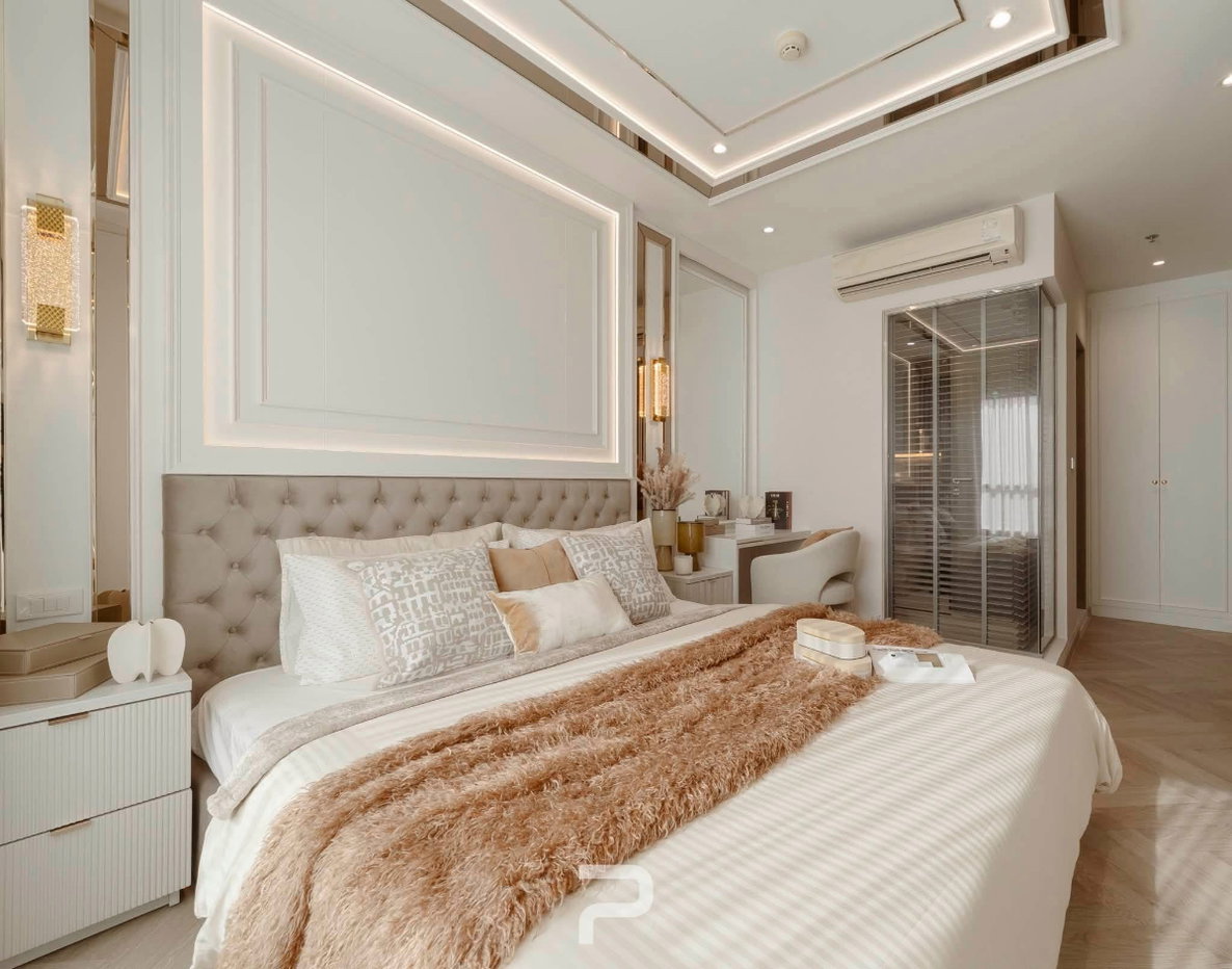 รูป 🫧คอนโด Life รัชดาภิเษก   ห้องตกเเต่ง สไตล์  modern luxury  🫧 - รูปที่ 8/15