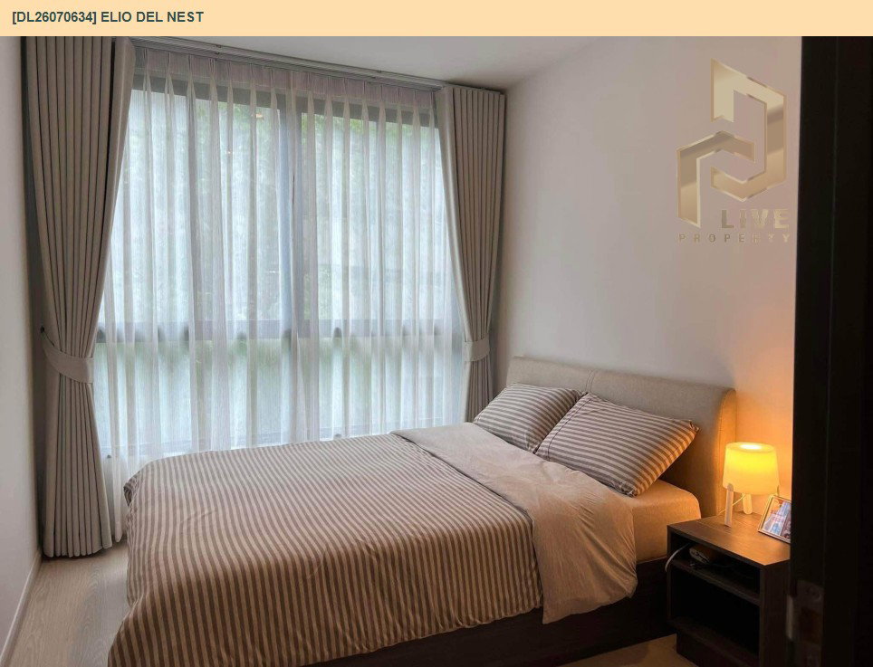 รูป DL26070634 ให้เช่าคอนโด เอลลิโอ เดล เนสท์ (Elio Del Nest) ใกล้ BTS อุดมสุข พร้อมเข้าอยู่ โทรด่วน 0653619502 LineID @952jdxxk - รูปที่ 3/11