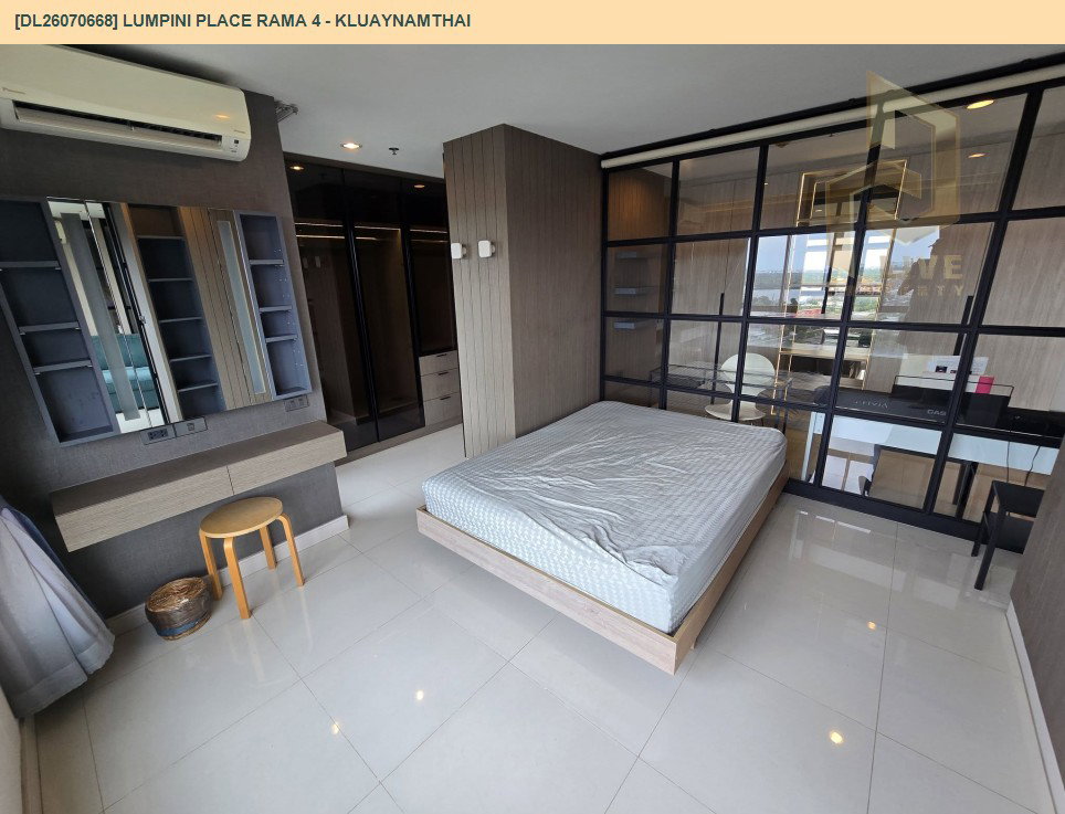 รูป DL26070668 ให้เช่าคอนโด ลุมพินี เพลส พระราม 4 - กล้วยน้ำไท (Lumpini Place Rama 4 - Kluaynamthai) ใกล้ BTS เอกมัย พร้อมเข้าอยู่ โทรด่วน 0614453194 LineID @952jdxxk - รูปที่ 5/7
