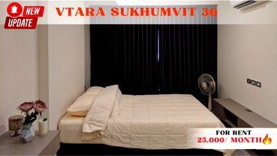 Condos for rent : 🍀🍀Fully furnished condo 💝 FOR RENT📌Vtara Sukhumvit 36 🌸 (Line: @rent2022) Size 47 Sqm. I Ready to Move In 🔖A01981