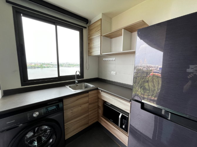 รูป ให้เช่าห้องริมเเม่นํ้าเจ้าพระยา คอนโด U Delight Residence Riverfront พระราม 3 วิวหน้าห้องเป็นเเม่นํ้าเเละสระนํ้า มองเห็นได้จากห้องนอน - รูปที่ 5/14