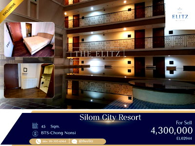 ขายคอนโด : ✨  Experience Serene Resort-Style Living with Generous Square Footage – Unmatched Comfort and Strength in Silom ✨