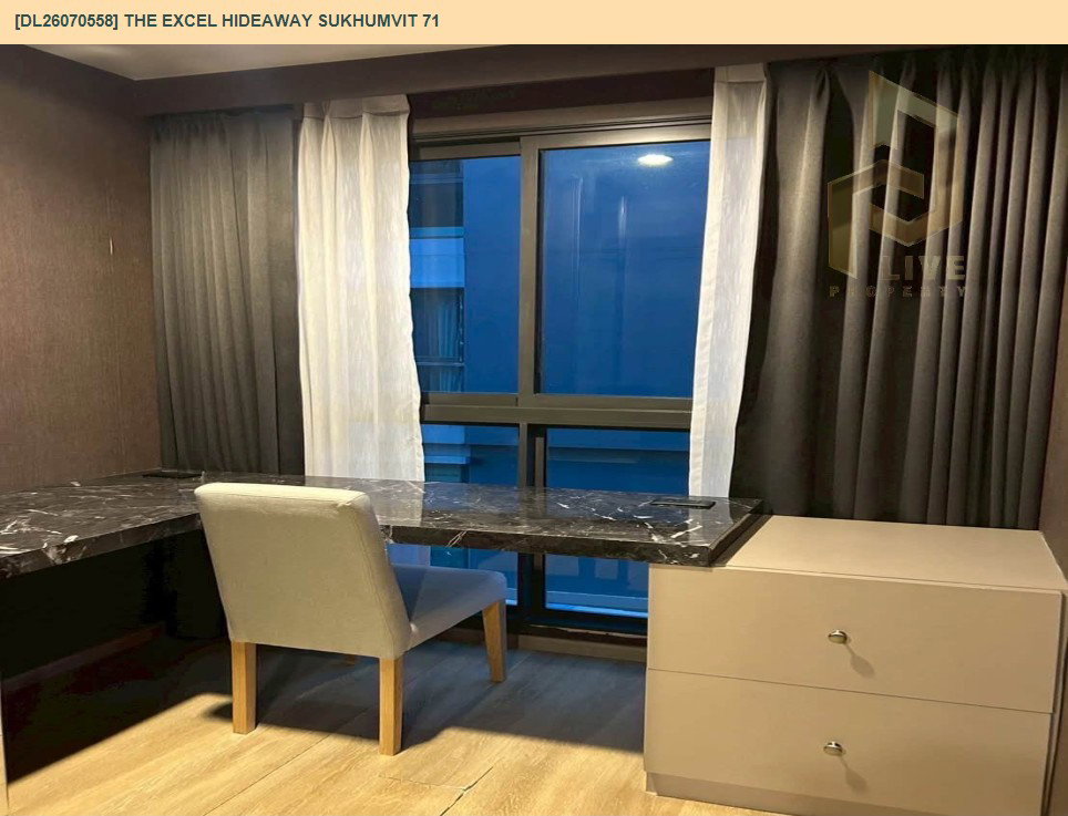 รูป DL26070558 ให้เช่าคอนโด ดิ เอ็กเซล ไฮด์ อะเวย์ สุขุมวิท 71 (The Excel Hideaway Sukhumvit 71) ใกล้ BTS อ่อนนุช พร้อมเข้าอยู่ โทรด่วน 0614453194 LineID @952jdxxk - รูปที่ 3/19