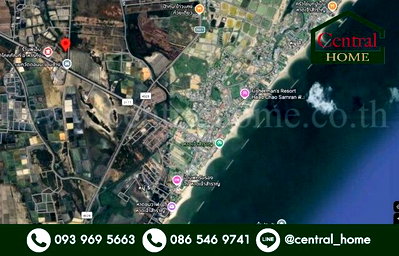 ที่ดิน เมืองเพชรบุรี เพชรบุรี : ที่ดินเปล่า 318 ตารางวา ที่สวย ใกล้หาดเจ้าสำราญ เพชรบุรี