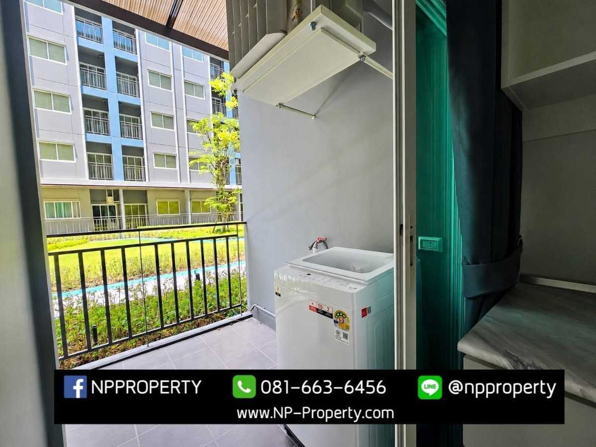 รูป 🌿🏡 ทุกวันเหมือนได้พักผ่อน... แค่เปิดประตูก็เจอวิวสวน 💚 🏢 คอนโดเอิร์น อมตะนคร - รูปที่ 13/15