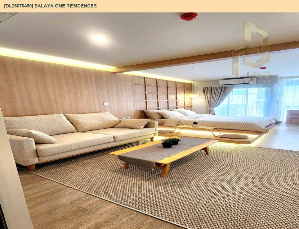 รูป DL26070490 ให้เช่าคอนโด ศาลายา วัน เรสซิเดนท์ (SALAYA ONE RESIDENCES) ใกล้ - พร้อมเข้าอยู่ โทรด่วน 0653619502 LineID @952jdxxk - รูปที่ 2/8