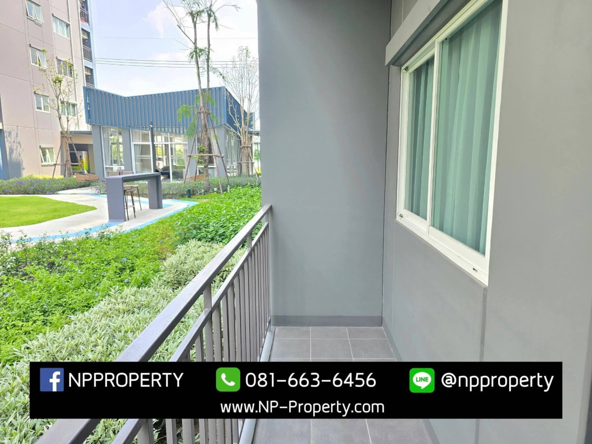 รูป 🌿🏡 ทุกวันเหมือนได้พักผ่อน... แค่เปิดประตูก็เจอวิวสวน 💚 🏢 คอนโดเอิร์น อมตะนคร - รูปที่ 10/15