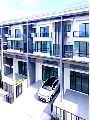 เช่าทาวน์โฮม กรุงเทพมหานคร : Nirvana PORCH กรุงเทพกรีฑา ARLบ้านทับช้าง 1.6กม. ทาวน์เฮ้าส์ 3.5 ชั้น ให้เช่า 3นอน 4น้ำ