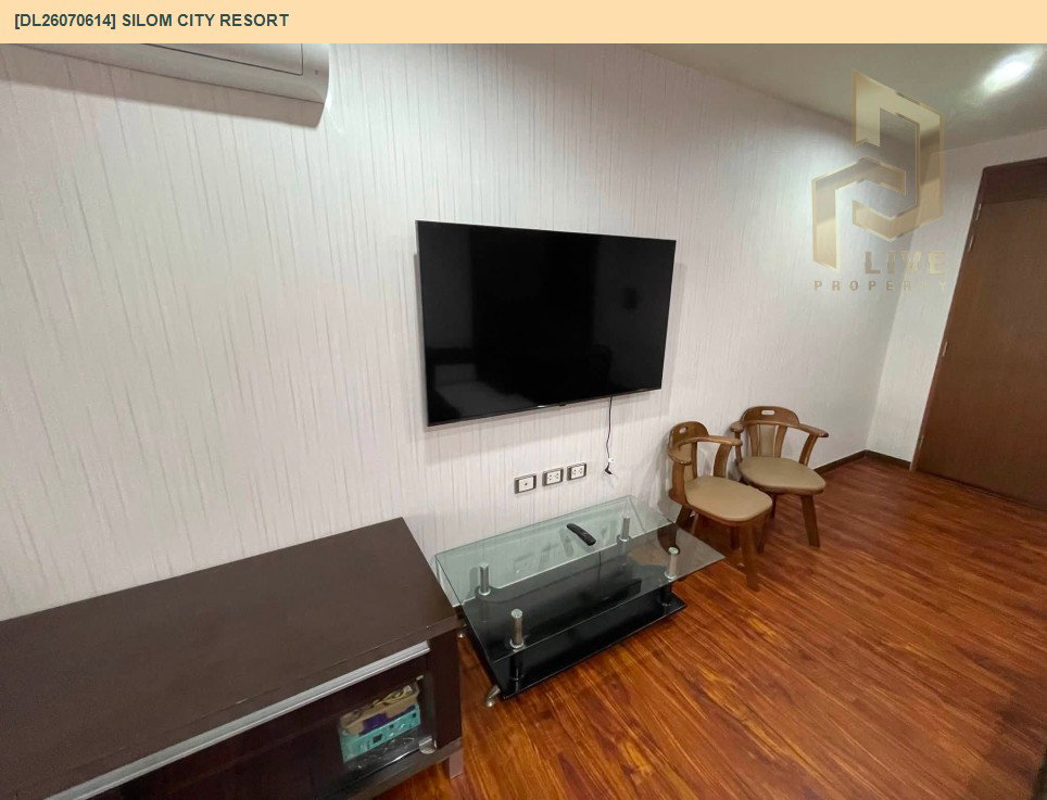 รูป DL26070614 ให้เช่าคอนโด สีลม ซิตี้ รีสอร์ท (Silom City Resort) ใกล้ BTS ช่องนนทรี พร้อมเข้าอยู่ โทรด่วน 0614453194 LineID @952jdxxk - รูปที่ 5/8