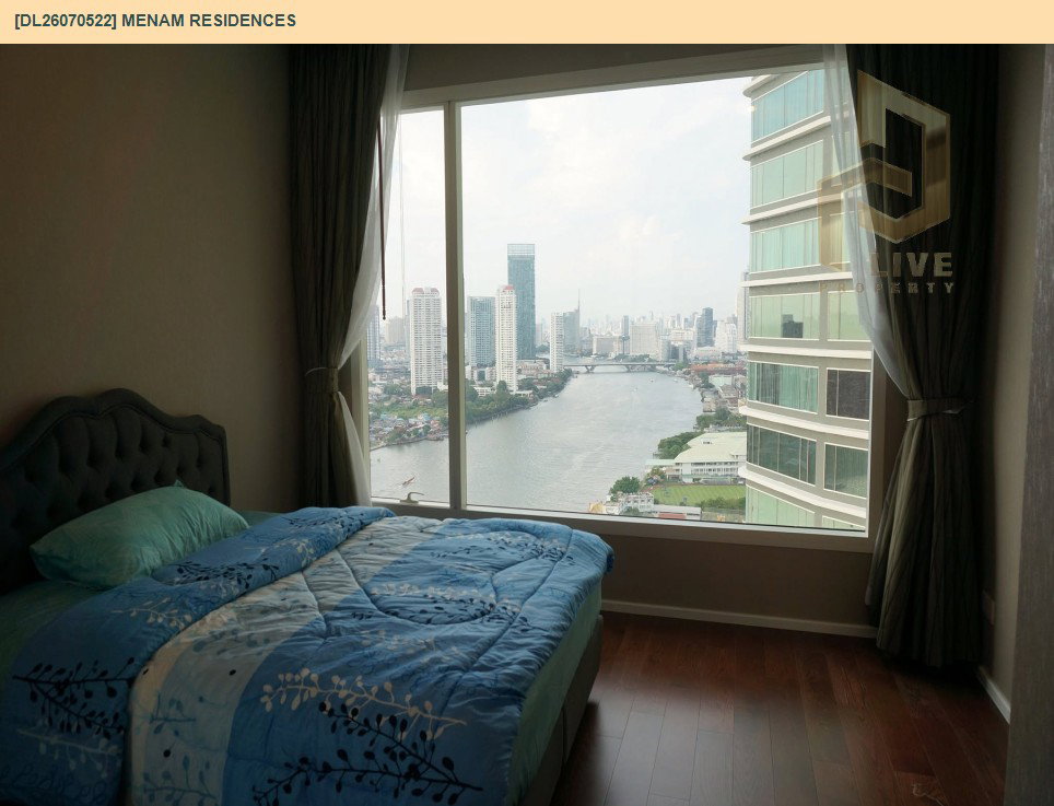 รูป DL26070522 ให้เช่าคอนโด แม่น้ำ เรสซิเดนท์ (Menam Residences) ใกล้ BTS สะพานตากสิน พร้อมเข้าอยู่ โทรด่วน 0638692663 LineID @952jdxxk - รูปที่ 5/8