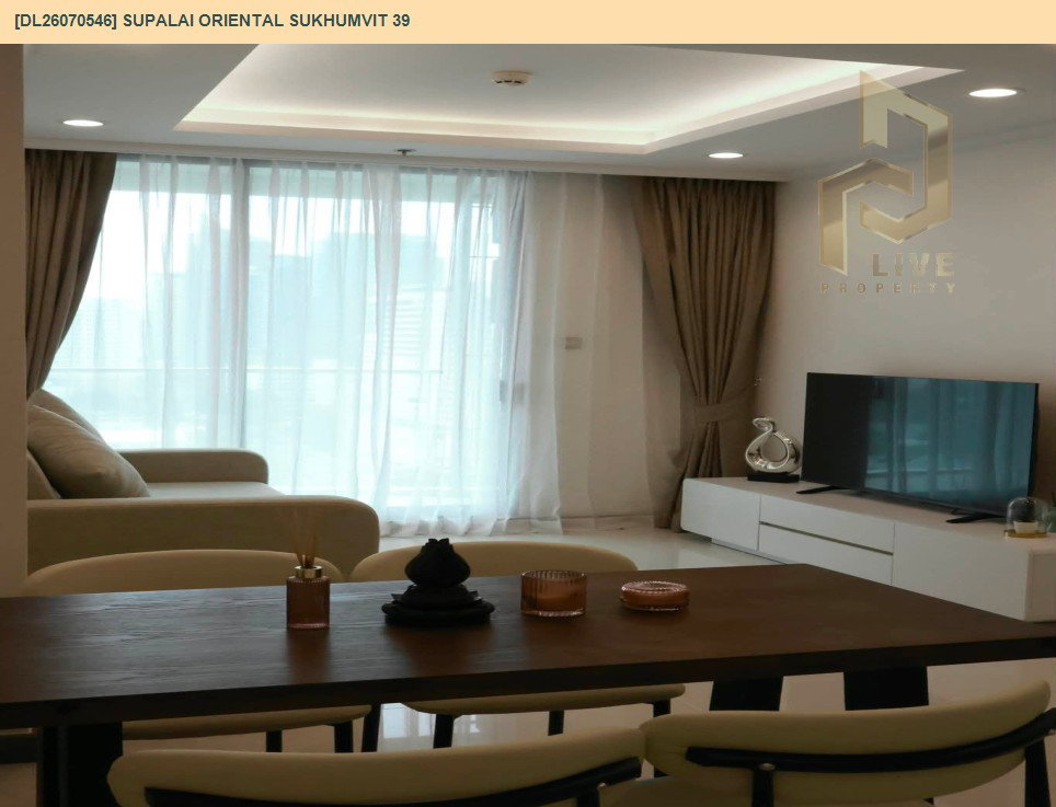 รูป DL26070546 ให้เช่าคอนโด ศุภาลัย โอเรียนทัล สุขุมวิท 39 (Supalai Oriental Sukhumvit 39) ใกล้ BTS พร้อมพงษ์ พร้อมเข้าอยู่ โทรด่วน 0614453194 LineID @952jdxxk - รูปที่ 4/6