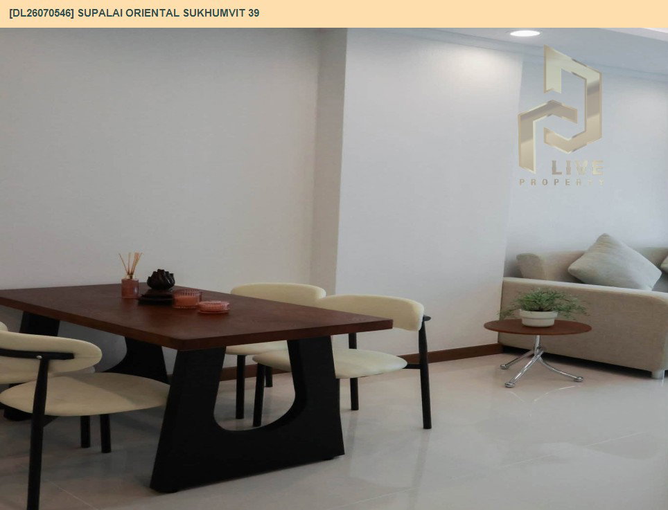 รูป DL26070546 ให้เช่าคอนโด ศุภาลัย โอเรียนทัล สุขุมวิท 39 (Supalai Oriental Sukhumvit 39) ใกล้ BTS พร้อมพงษ์ พร้อมเข้าอยู่ โทรด่วน 0614453194 LineID @952jdxxk - รูปที่ 3/6