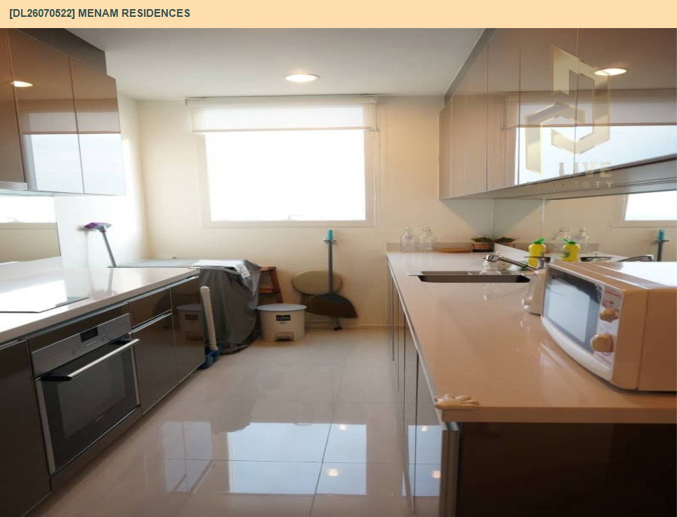 รูป DL26070522 ให้เช่าคอนโด แม่น้ำ เรสซิเดนท์ (Menam Residences) ใกล้ BTS สะพานตากสิน พร้อมเข้าอยู่ โทรด่วน 0638692663 LineID @952jdxxk - รูปที่ 6/8