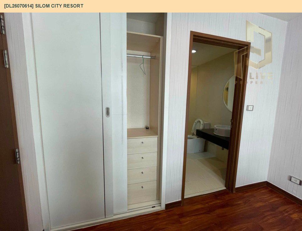 รูป DL26070614 ให้เช่าคอนโด สีลม ซิตี้ รีสอร์ท (Silom City Resort) ใกล้ BTS ช่องนนทรี พร้อมเข้าอยู่ โทรด่วน 0614453194 LineID @952jdxxk - รูปที่ 7/8