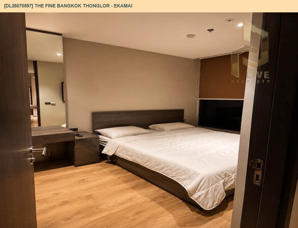 รูป DL26070597 ให้เช่าคอนโด เดอะ ฟายน์ แบงค็อค ทองหล่อ - เอกมัย (The FINE Bangkok Thonglor - Ekamai ) ใกล้ BTS เอกมัย พร้อมเข้าอยู่ โทรด่วน 0638692663 LineID @952jdxxk - รูปที่ 2/11