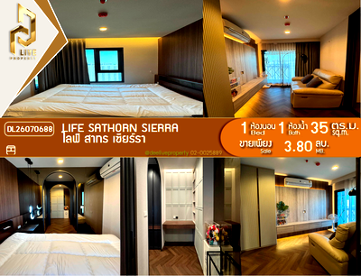 ขายคอนโด : DL26070688 ขายคอนโด ไลฟ์ สาทร เซียร์รา (Life Sathorn Sierra) ใกล้ BTS ตลาดพลู พร้อมเข้าอยู่ โทรด่วน 0653619502 LineID @952jdxxk