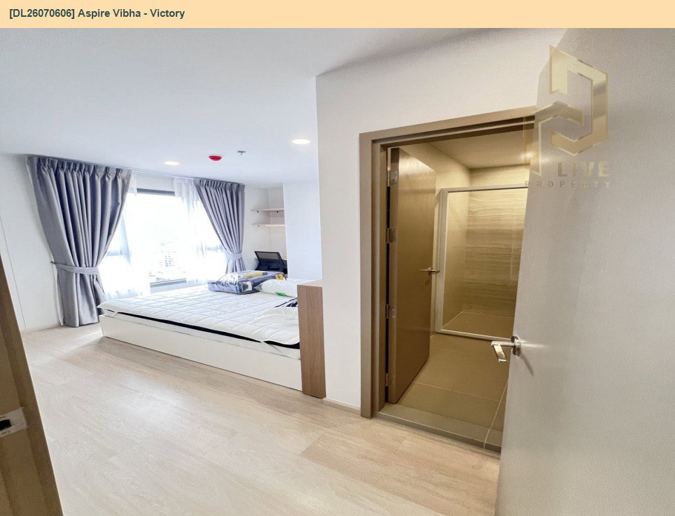 รูป DL26070606 ให้เช่าคอนโด แอสปาย วิภา - วิคตอรี่ (Aspire Vibha - Victory) ใกล้ AIRPORT RAIL LINK พญาไท พร้อมเข้าอยู่ โทรด่วน 0614453194 LineID @952jdxxk - รูปที่ 9/13