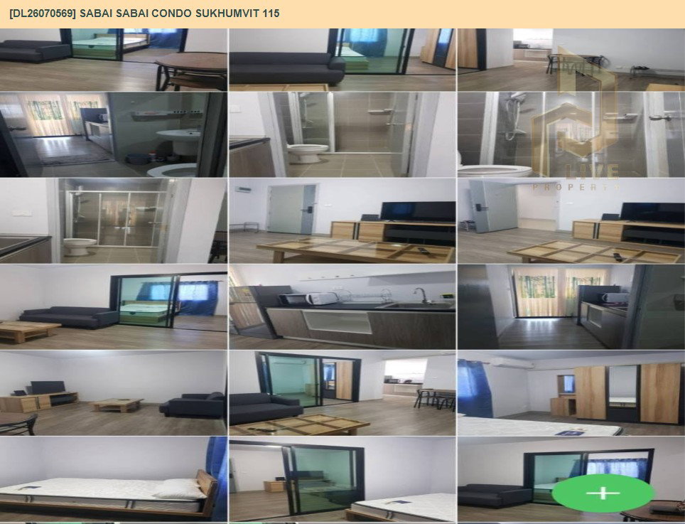 รูป DL26070569 ขายคอนโด สบาย สบาย คอนโด สุขุมวิท 115 (Sabai Sabai Condo Sukhumvit 115) ใกล้ BTS ปู่เจ้า พร้อมเข้าอยู่ โทรด่วน 0614453194 LineID @952jdxxk - รูปที่ 2/5