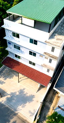 Shophouses for rent Min Buri : Romklao area, suitable for residence, home office, newly renovated shophouse, 3 and a half floors, rooftop with roof, 224 sq m., 3 bedrooms, 2