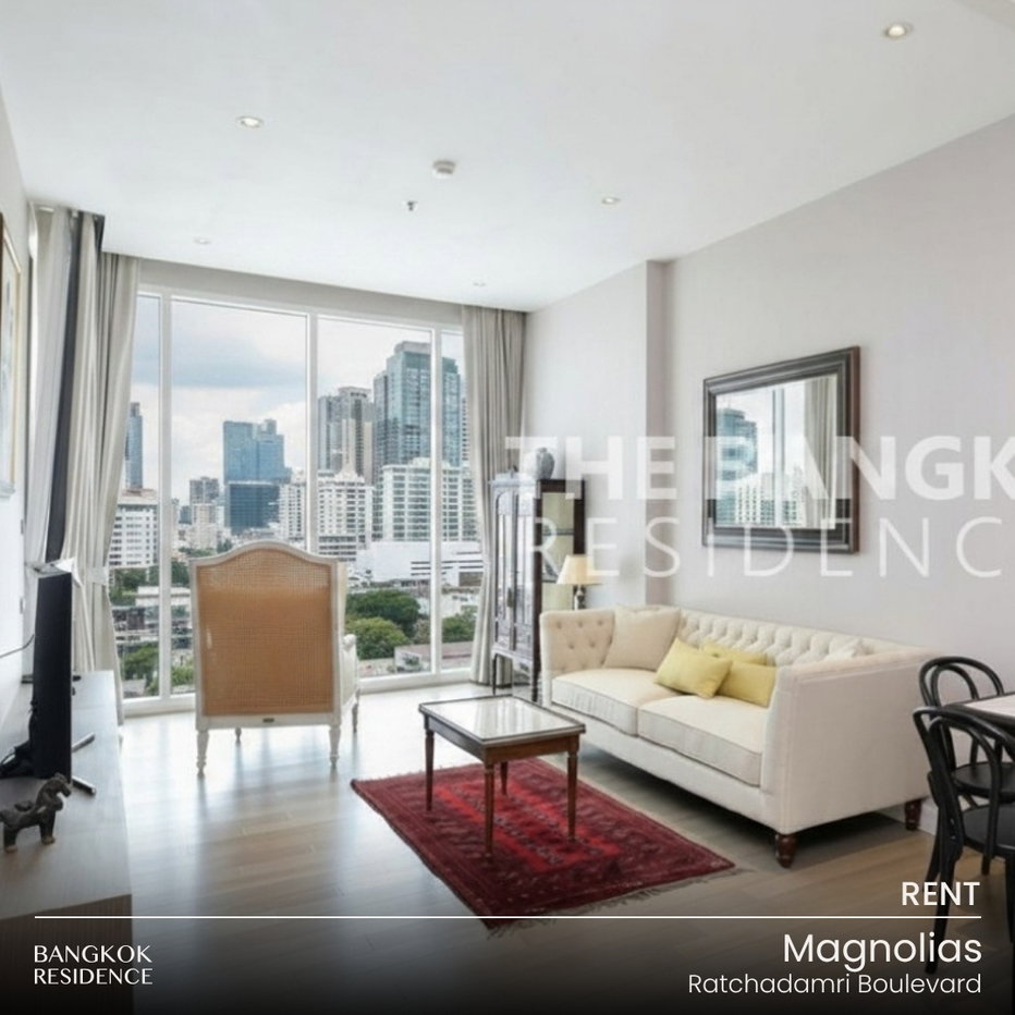 รูป เช่าคอนโด 💎 Magnolias Ratchadamri Boulevard 1นอน 50.50ตร.ม. 45k 🌃 ยูนิตวิวสวย ใกล้ BTS ชิดลม  - รูปที่ 1/6