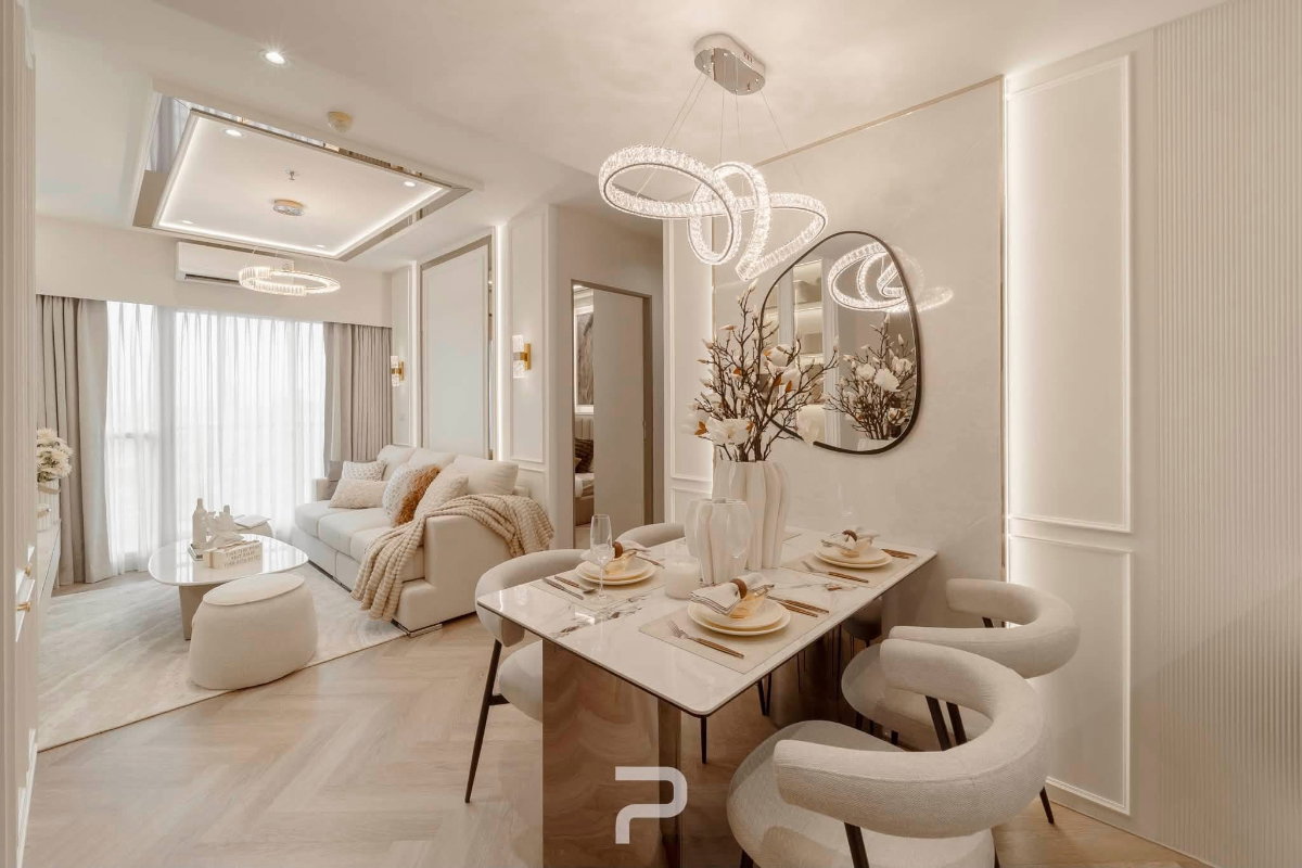 รูป 🫧คอนโด Life รัชดาภิเษก   ห้องตกเเต่ง สไตล์  modern luxury  🫧 - รูปที่ 6/15
