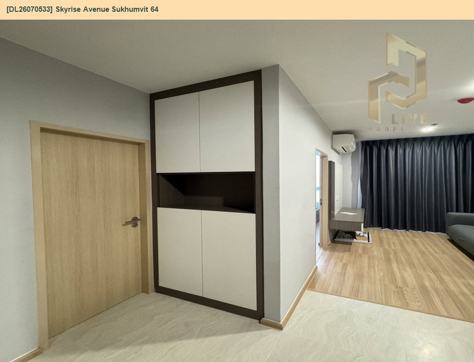 รูป DL26070533 ให้เช่าคอนโด สกายไรส์ อเวนิว สุขุมวิท 64 (Skyrise Avenue Sukhumvit 64) ใกล้ BTS ปุณณวิธี พร้อมเข้าอยู่ โทรด่วน 0614453194 LineID @952jdxxk - รูปที่ 4/5