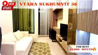 Condos for rent : 🍀🍀Fully furnished condo 💝 FOR RENT📌Vtara Sukhumvit 36 🌸 (Line: @rent2022) Ready to Move In | Property Code: A03777