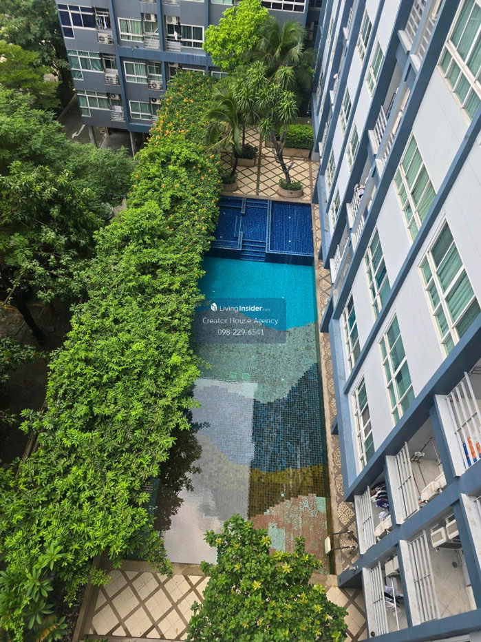 picture Large 47 sq.m. corner condo for rent with floor-to-ceiling windows and great view 🌈PG Rama 9🌈MRT Rama 9. - 7/17