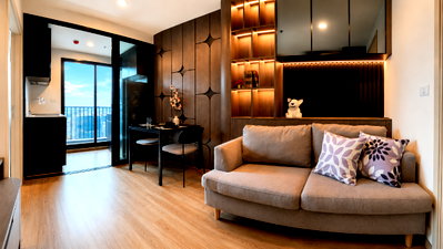 คอนโดให้เช่า : 💥Nue District R9 – พระราม 9 | 1 Bed ใหญ่ 30.2 ตร.ม. 💥 แต่งครบ หิ้วกระเป๋าเข้าอยู่ได้เลย เพียง 24,000 บ.