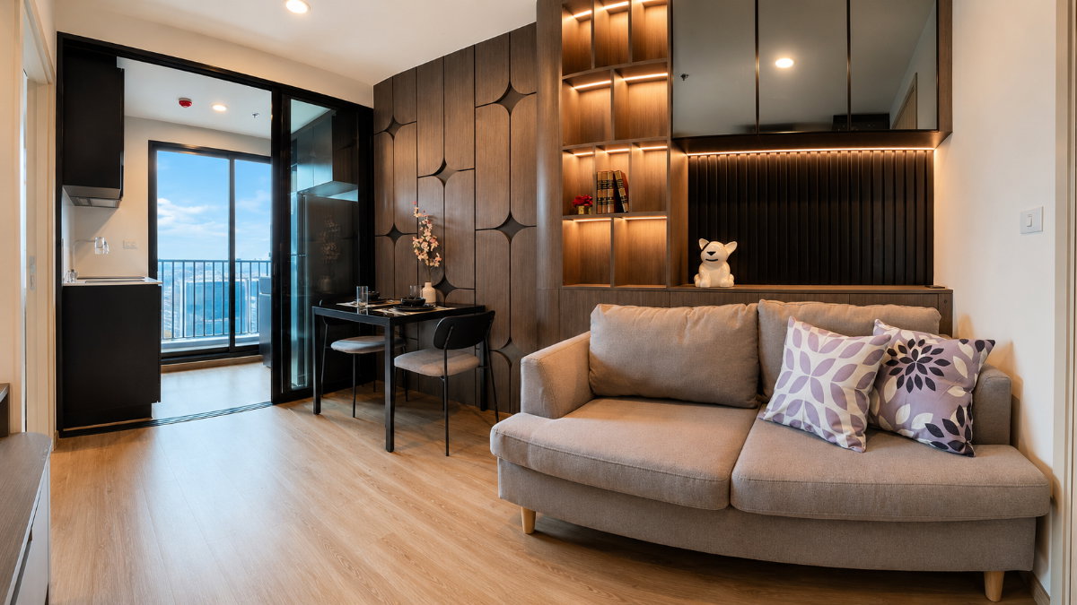รูป 💥Nue District R9 – พระราม 9 | 1 Bed ใหญ่ 30.2 ตร.ม. 💥 แต่งครบ หิ้วกระเป๋าเข้าอยู่ได้เลย เพียง 25,000 บ. - รูปที่ 1/12