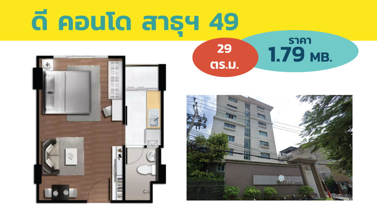picture D Condo Sathu 49 Size 29 sq.m. Price 1.79 MB. - 1/1