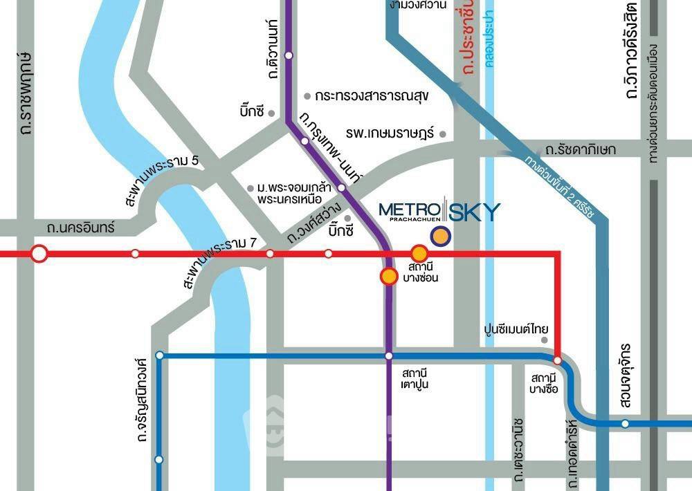รูป คอนโด 2 ห้องนอน 40 ตร.ม. ชั้น 17 เมโทรสกาย ประชาชื่น ใกล้ MRT บางซ่อน 400 ม. (ID 3080233) - รูปที่ 17/17