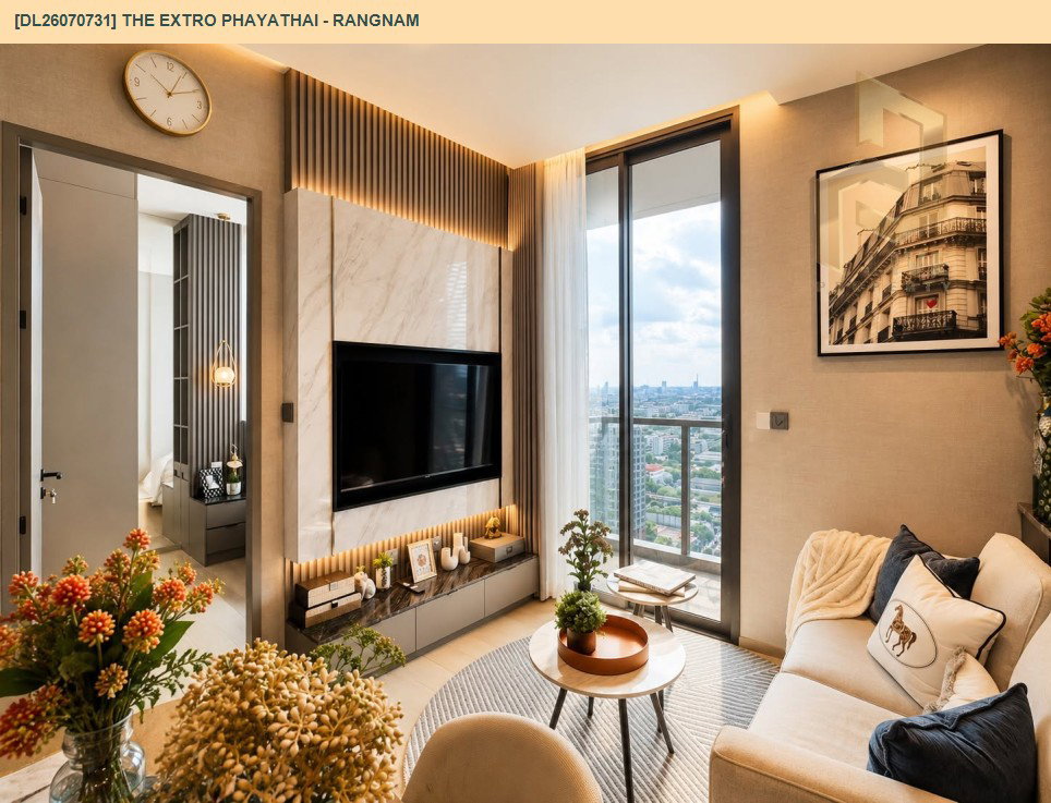 รูป DL26070731 ขายคอนโด ดิ เอ็กซ์โทร พญาไท - รางน้ำ (THE EXTRO Phayathai - Rangnam) ใกล้ - พร้อมเข้าอยู่ โทรด่วน 0638692663 LineID @952jdxxk - รูปที่ 8/9
