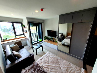 Condos for rent : For rent Life Ladprao - Studio, size 27 sq.m., Beautiful room, fully furnished.