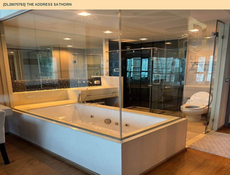 รูป DL26070763 ให้เช่าคอนโด ดิ แอดเดรส สาทร (The Address Sathorn) ใกล้ BTS เซ็นต์หลุยส์ พร้อมเข้าอยู่ โทรด่วน 0653619502 LineID @952jdxxk - รูปที่ 9/13