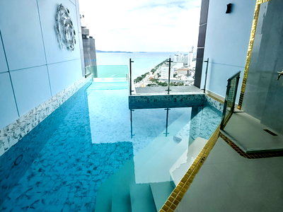 Condos for rent : Copacabana Beach Jomtien 1BR Private Pool for Rent Sea View