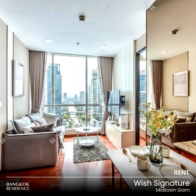 Condos for rent : Rental Condo ⭐ Wish Signature Midtown Siam, 1BR 34 sq.m. 23K 💖 Beautifully Designed Unit, Near BTS Ratchathewi 
