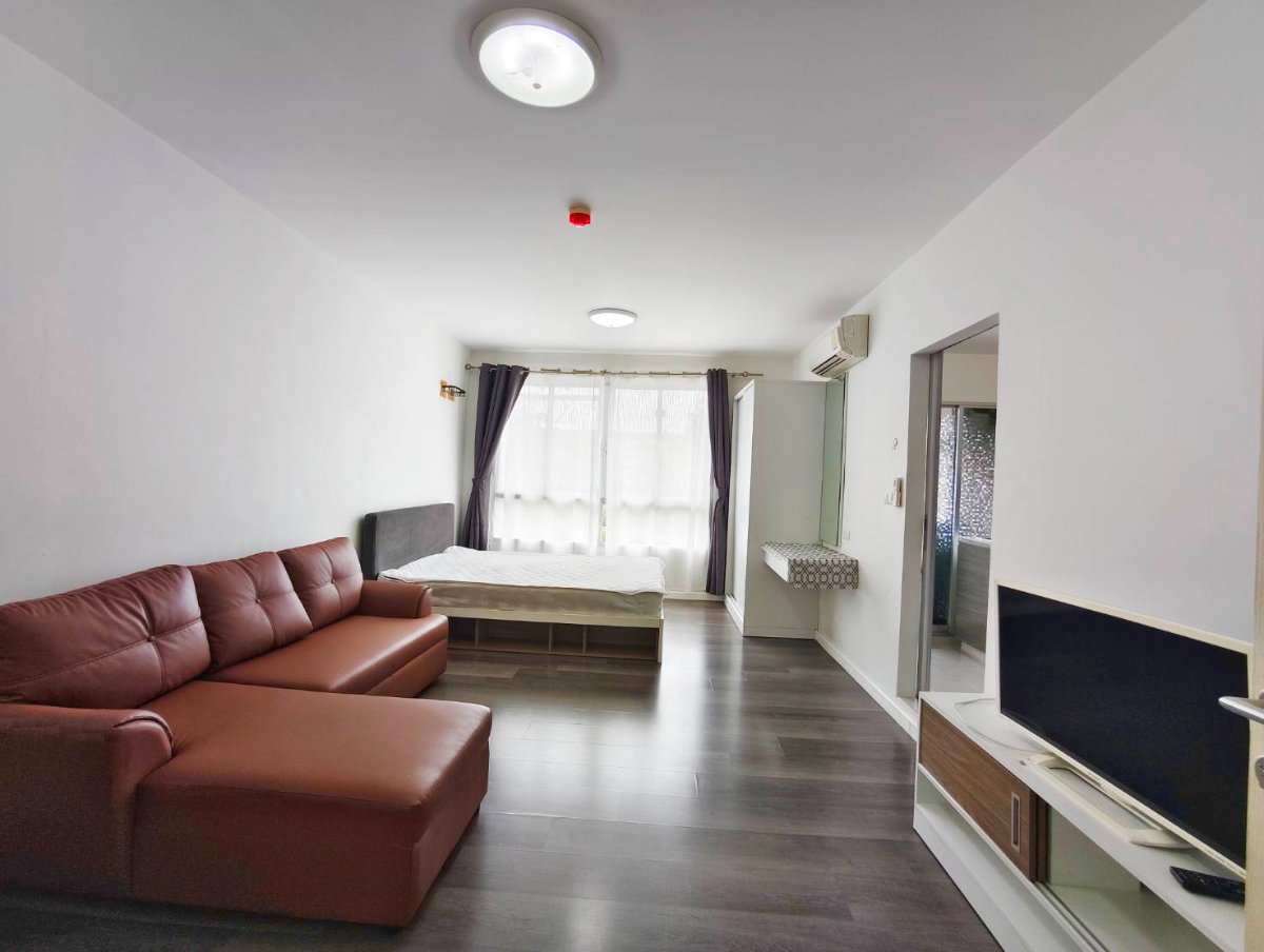 รูป ให้เช่าคอนโด D condo Abac Bangna Campus เฟอร์ฯครบ เครื่องใช้ไฟฟ้าครบ พร้อมหิ้วกระเป๋าเข้าอยู่ได้เลย ใกล้ ม.Abac บางนา - รูปที่ 2/11