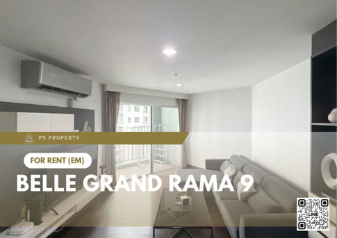 For Rent ✨ Belle Grand Rama 9 ✨ 2 bedrooms, fully furnished and equipped with appliances. Near MRT Rama 9.