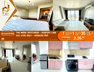 Condos for sale : DL26070755 Condo for sale, The Mark Ratchada - Airport Link near MRT Phra Ram 9, ready to move in, call urgently 0638692663 LineID @952jdxxk