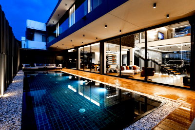 Houses for rent Bang Lamung Chonburi : Luxury Modern Pool Villa for Rent Jomtien Pattaya Near the Beach