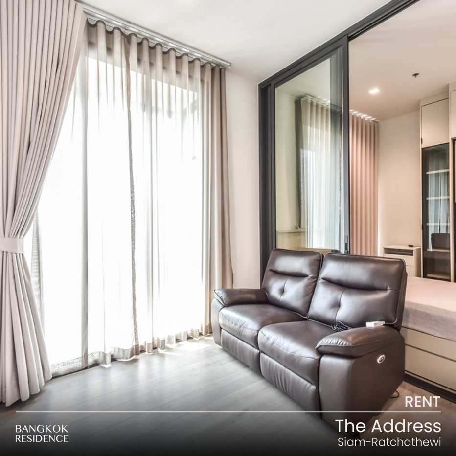 รูป เช่าคอนโด ⚡ The Address Siam-Ratchathewi 1นอน 31.5ตรม 29K🌃ห้องสวย แต่งครบ ใกล้ BTS ราชเทวี - รูปที่ 1/7