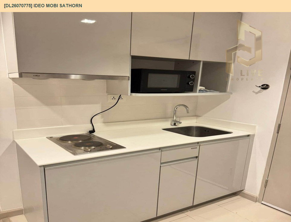 รูป DL26070775 ให้เช่าคอนโด ไอดีโอ โมบิ สาทร (IDEO Mobi Sathorn) ใกล้ BTS กรุงธนบุรี พร้อมเข้าอยู่ โทรด่วน 0614453194 LineID @952jdxxk - รูปที่ 4/10