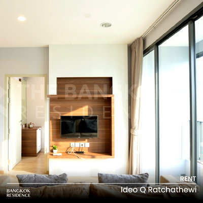 Condos for rent : Rental Condo 🌇 Ideo Q Ratchathewi, 2BR 50.52sq.m. 30K 🛌🏻 Beautiful High Floor Unit, Fully Furnished, Near BTS Ratchathewi 